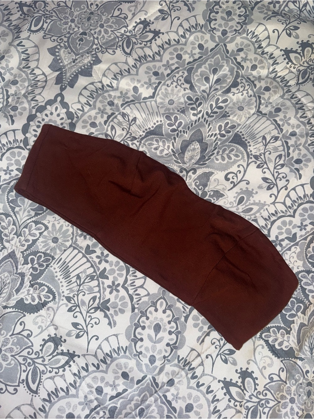 Free People Strapless Bandeau Top in Deep Brown